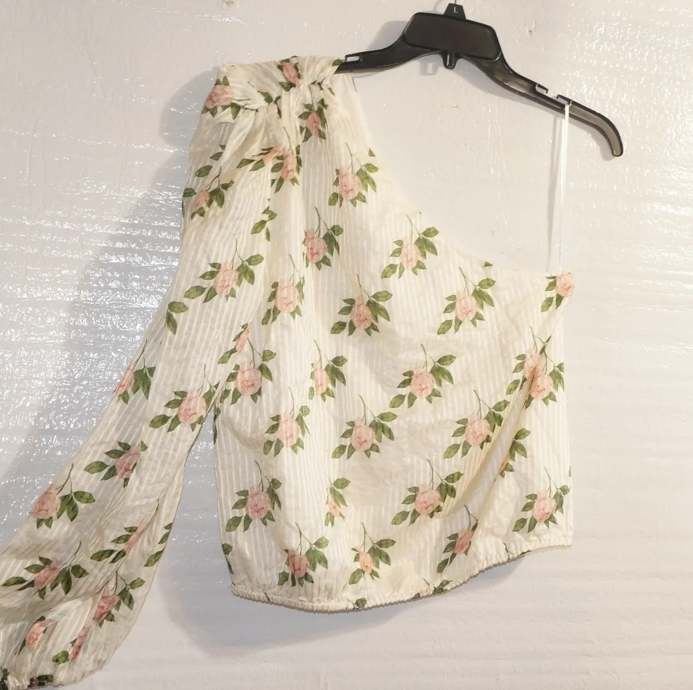 Cami Nyc The Lenore One Shoulder Top Floral - Picture 9 of 14